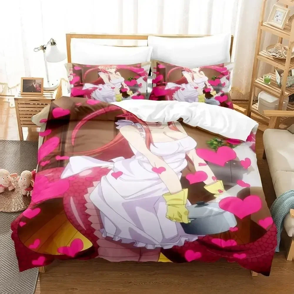 Повседневная жизнь с Monster Girls Комплект постельного белья Single Twin Full Queen King Size для