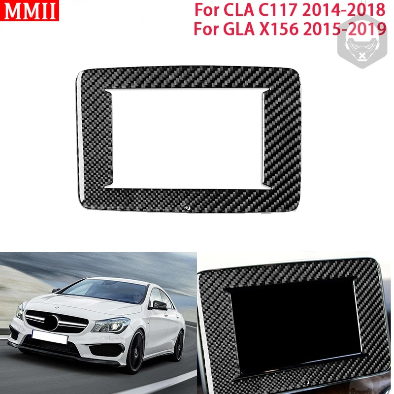 

MMII Real Carbon Fiber Accessories Car Dashboard Panel Decor Frame Cover Sticker for Mercedes Benz CLA C117 GLA X156 2014-2019