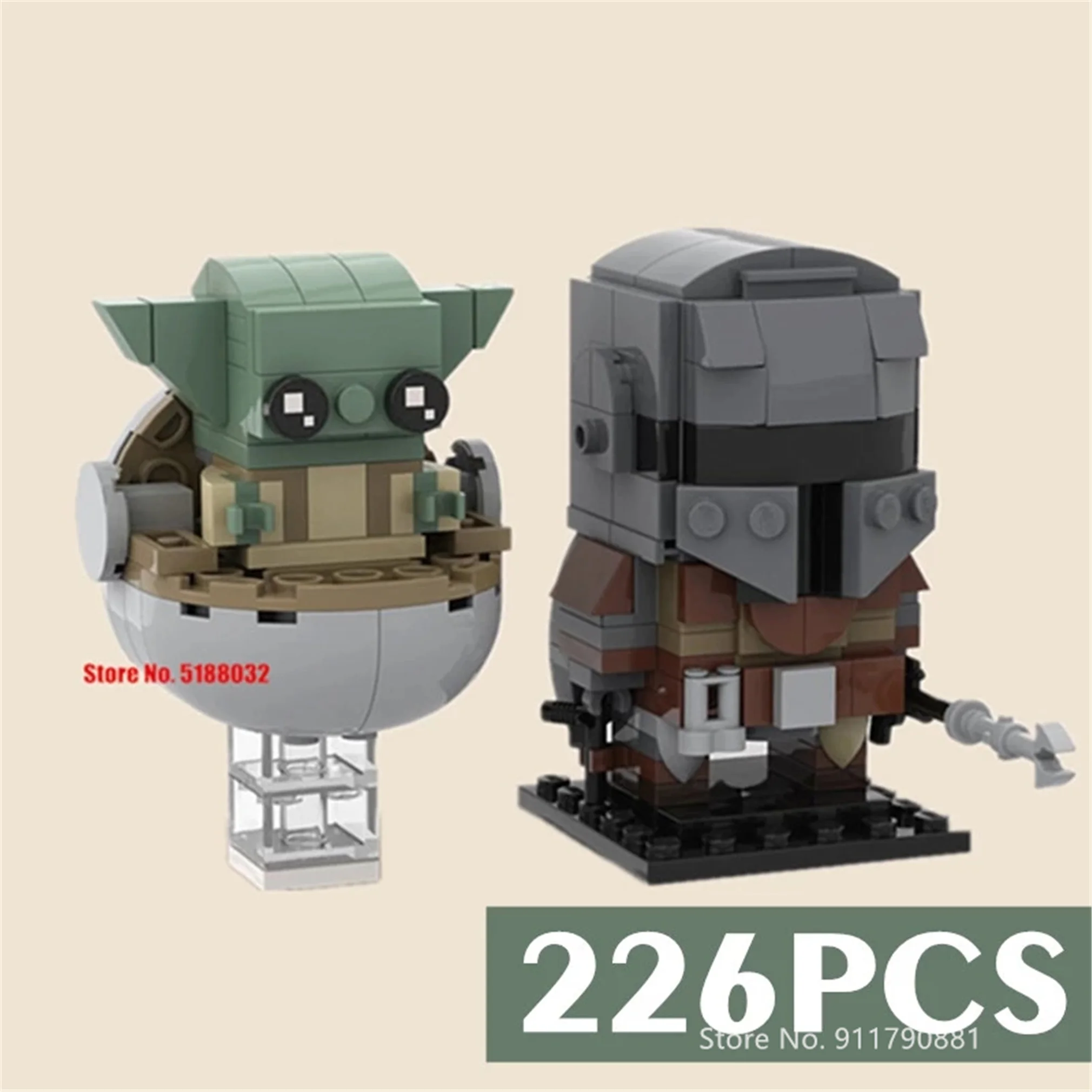 

Disney Around 226PCS Star Wars and Baby and Children's Assembly Toys Mandalori Blocks Diy Creative Christmas Gift for Children