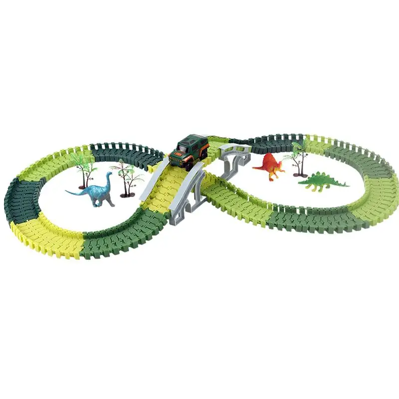 

Car Track Set For Kids Dinosaur Theme Car Rail Toy For Birthdays Safe Educational Toy Car Road Play Set Polished Smooth Surfaces
