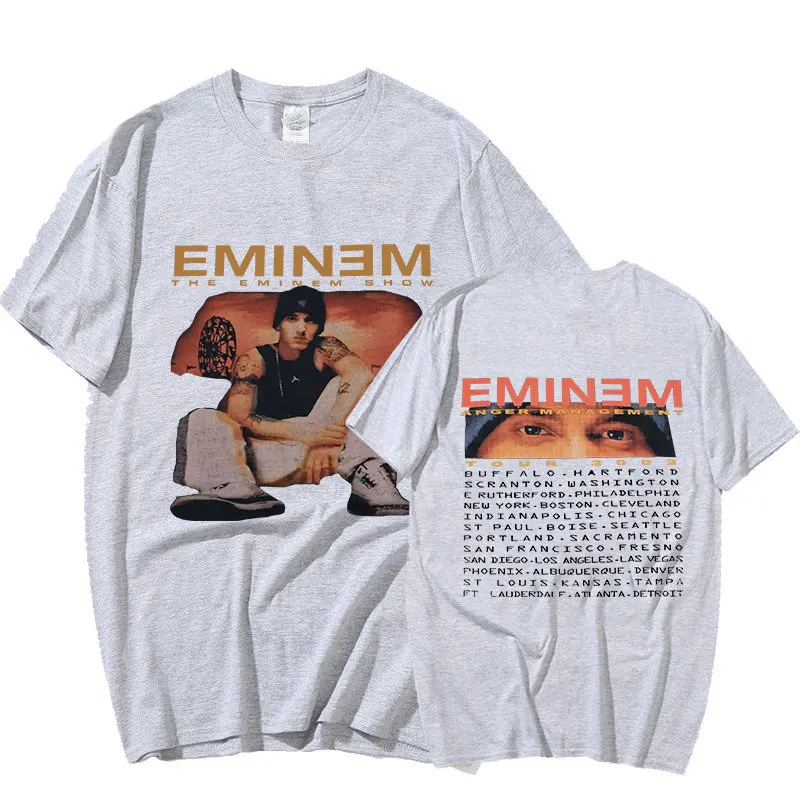Футболка Eminem Anger Management Tour 2021 винтажная Мужская футболка большого размера в стиле