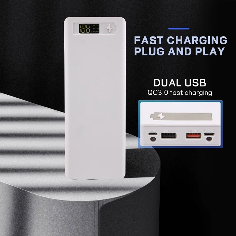 Сварочный чехол для хранения аккумуляторов 10X18650 с двойным USB внешним