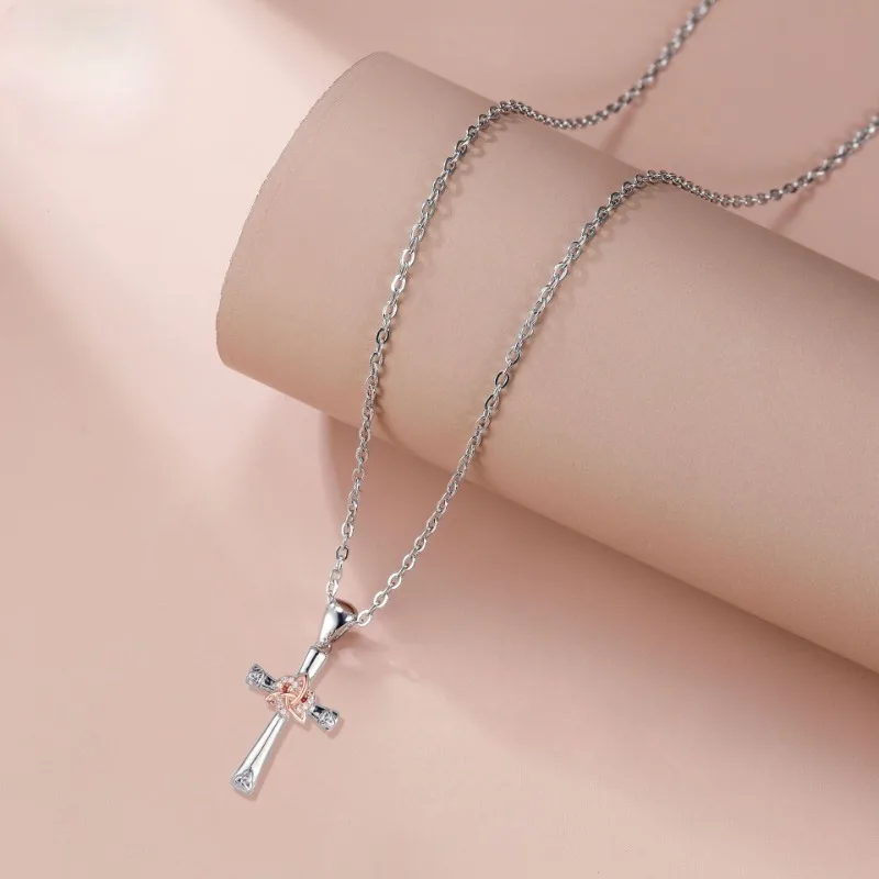 Ожерелье с подвеской в виде креста цепочка кубическим цирконием Chkoer для мужчин и