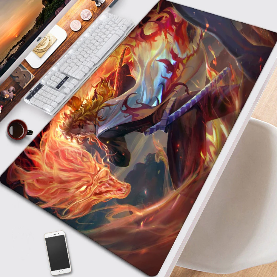 

Demon Slayer Kimetsu no Yaiba Large Mouse Pad XXL Computer Gaming Mousepad Tapis De Souris Anime PC Gamer Desk Mat Pad Carpet