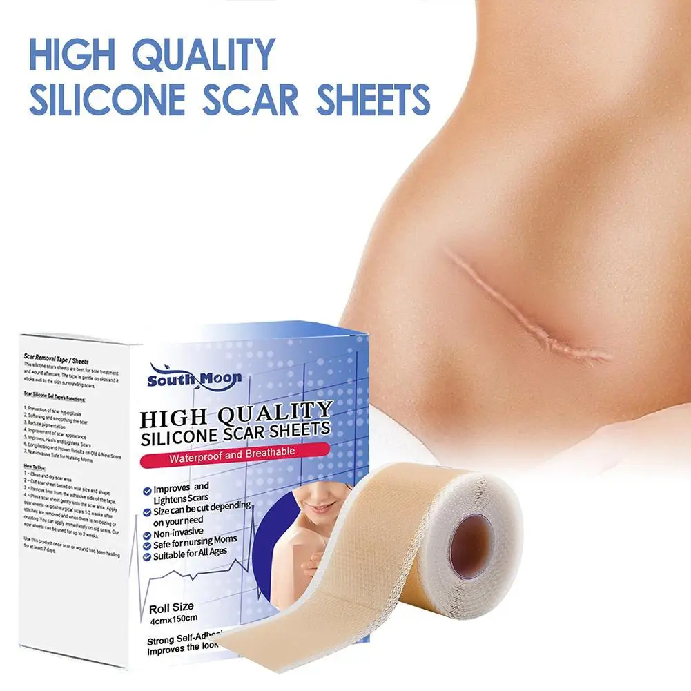 

1pcs Silicone Scar Tape Roll Painless Effective For C-Section Keloid Surgery Burn Acne 4*150cm Scar Repair Tools