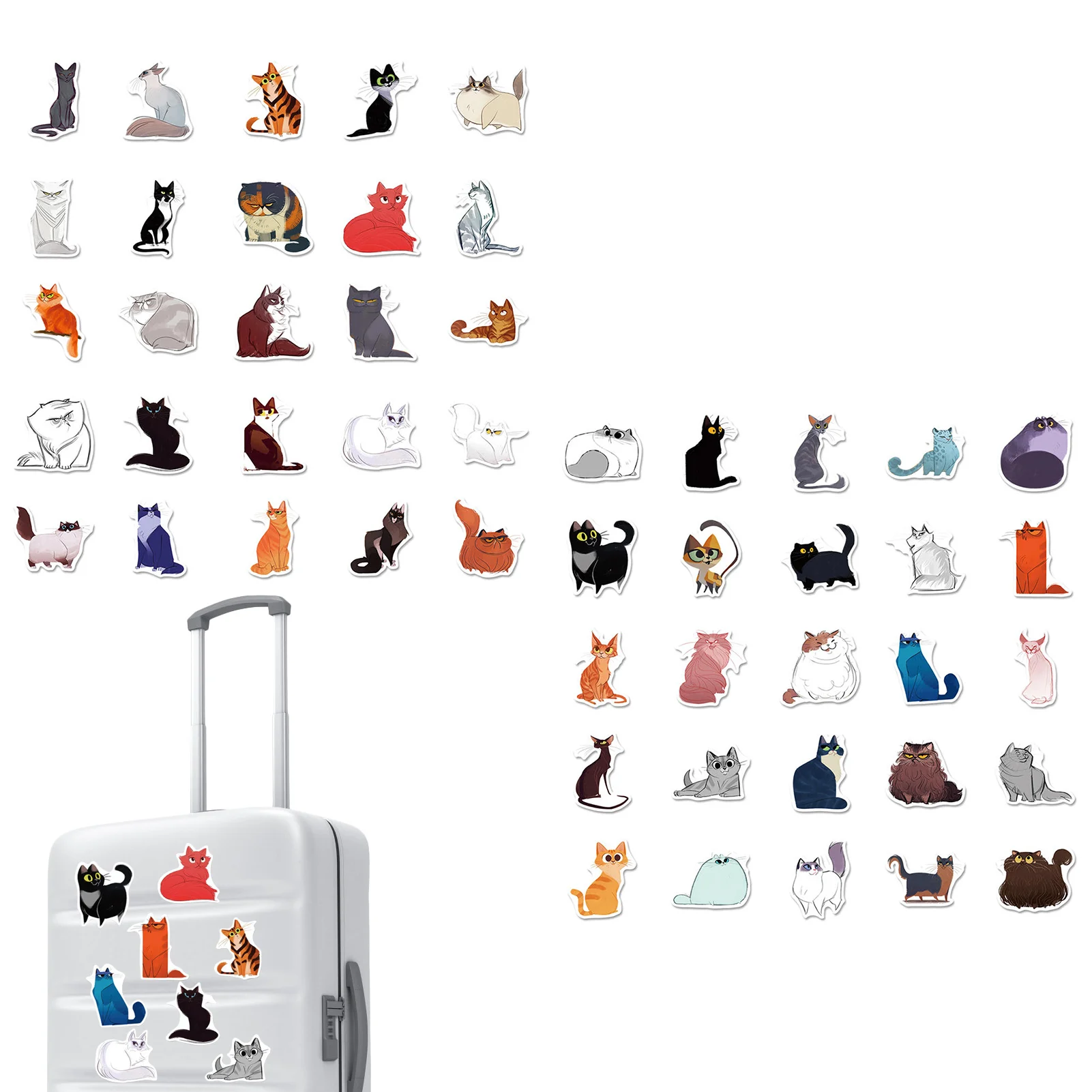 

Cute Cat Stickers For Water Bottles Small Decals Gift For Children's Day Graduation Birthday Christmas Inspirational Stickers