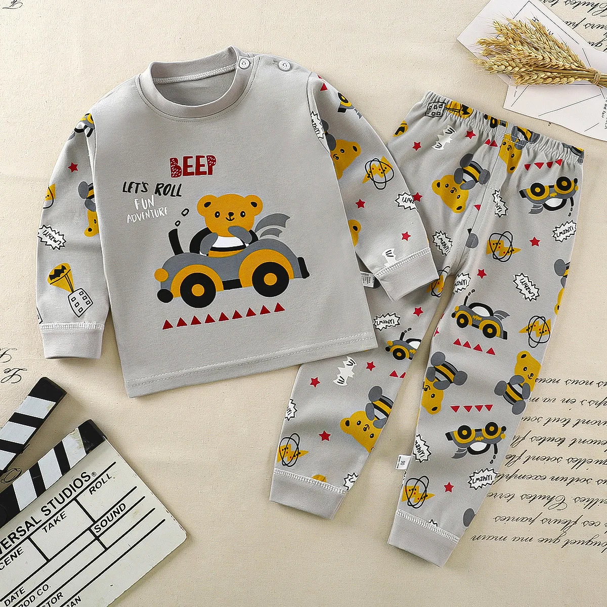 

Children's Underwear Set 2022 Autumn and Winter New Cotton Boys and Girls Clothes Long Pants Baby Baby Home Clothes