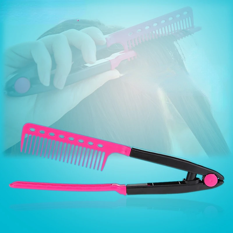 Hair Styling Comb V Clip Messy Comb Straightening Comb Splint Comb Air Blow Hair Naturally