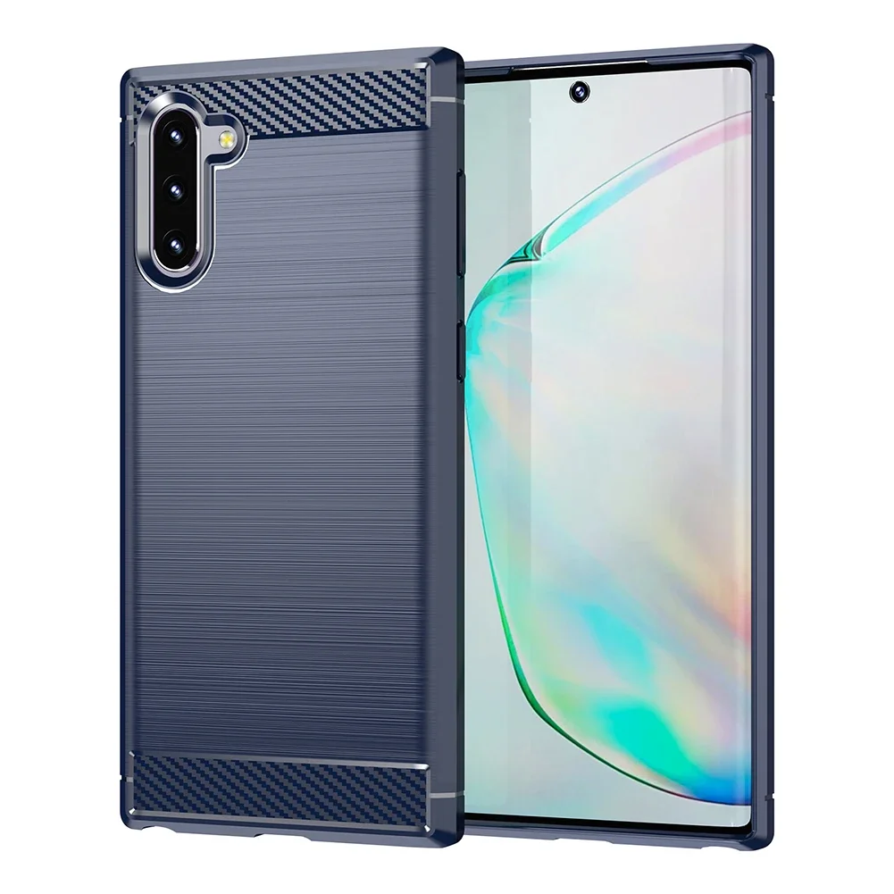 Чехол для Samsung Galaxy Note 10 силиконовый противоударный чехол из ТПУ Carbon Lite + Plus Capa