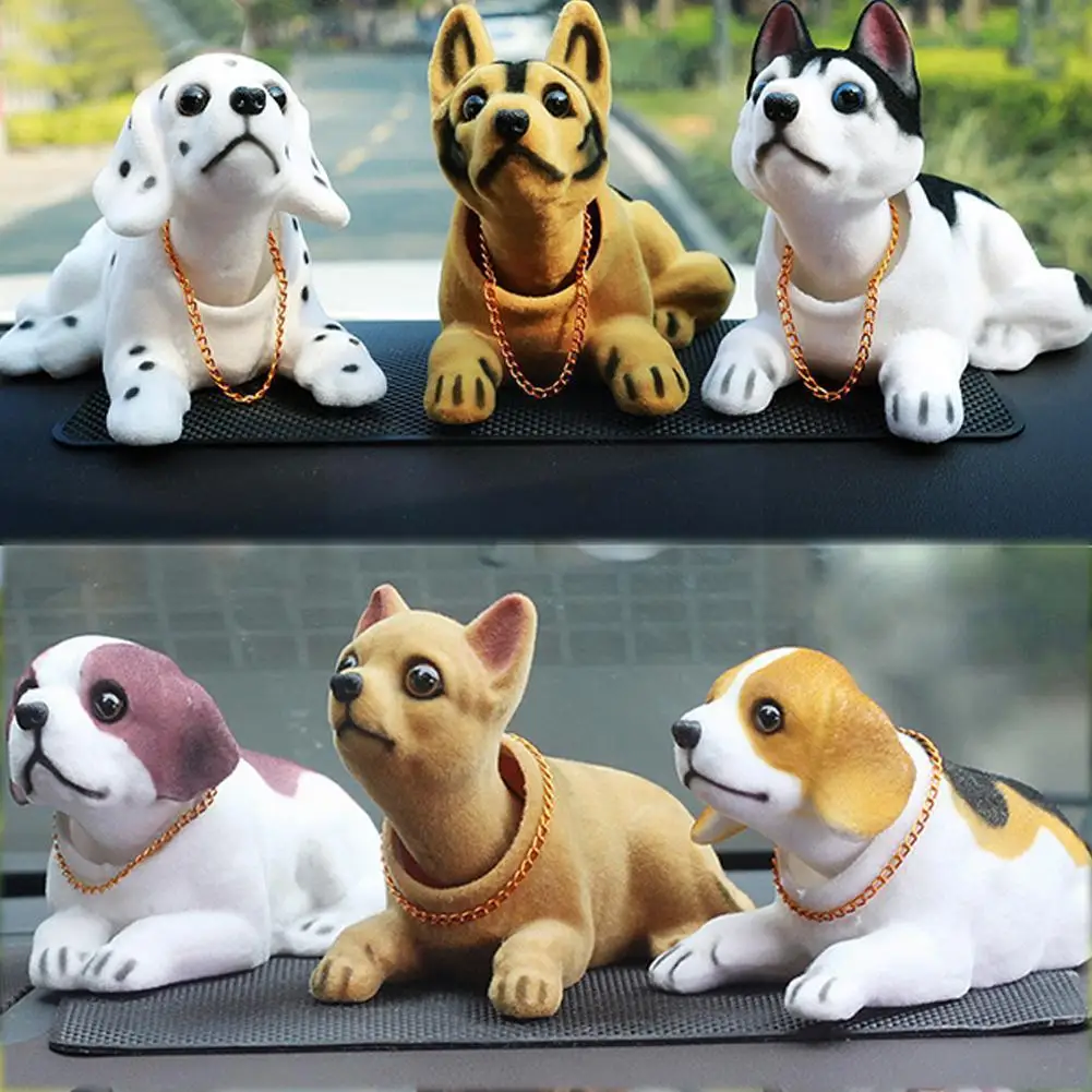 

Car Dog Husky Beagle St Bernard Chihuahua Shake Car Decoration Interior Dog Ornament Decoration Cute Tab P9f3