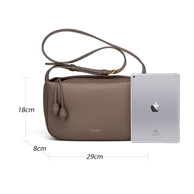 Cnoles модные роскошные брендовые сумки на плечо для женщин через из натуральной