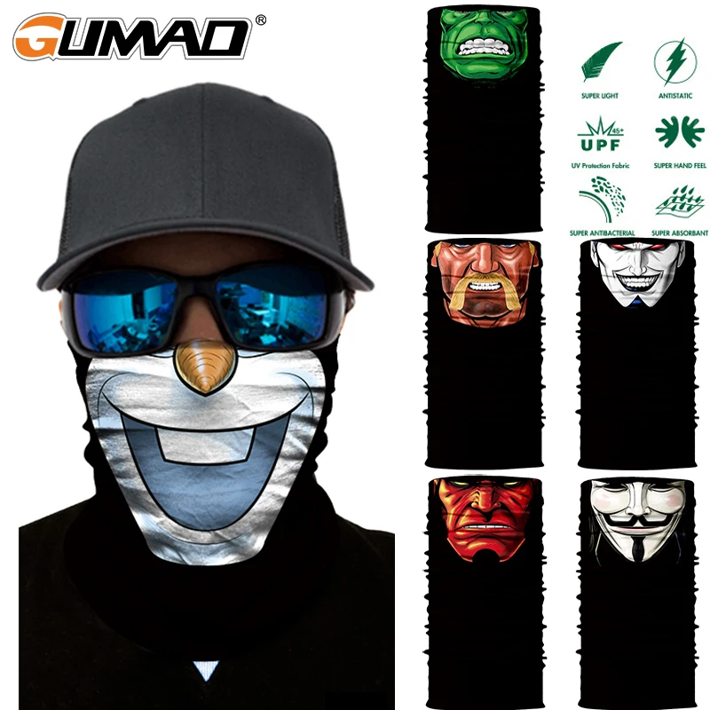 Многофункциональная волшебная повязка на шею наполовину маска для лица шарф