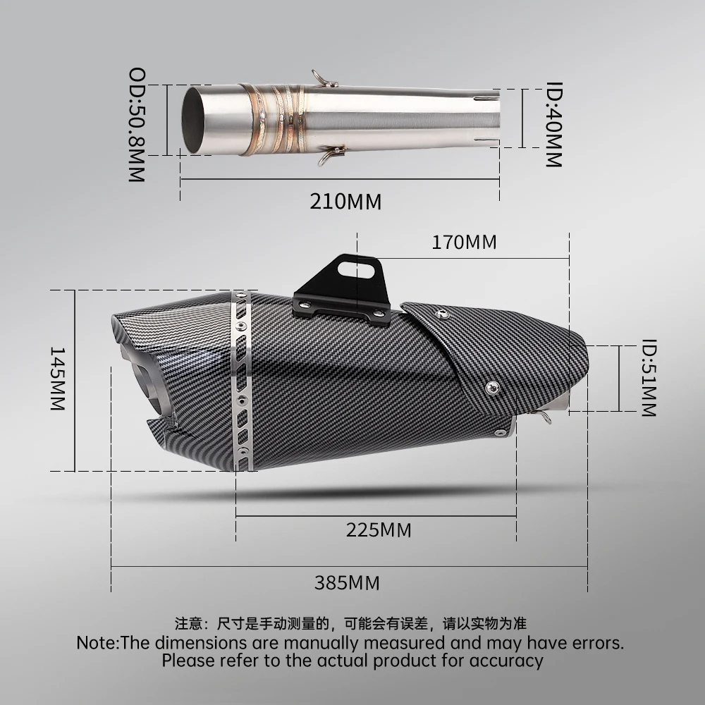 Фото Глушитель Slip-On для мотоциклов NC700 NC700X NC750 NC750X NC750S 2012-2023, соединительная труба из углеродного волокна, DB Killer №3