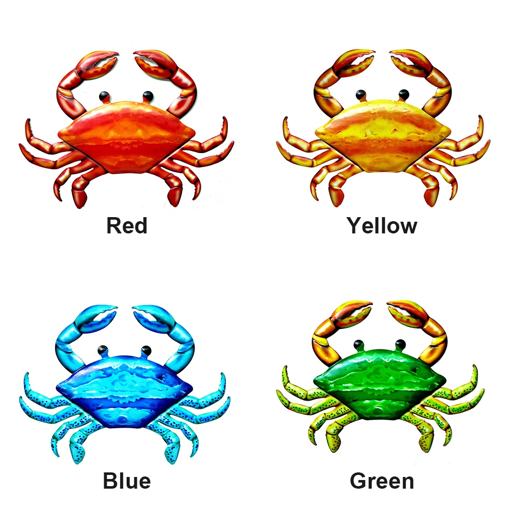 Скульптура Прочный Крытый Открытый Кованый Железный Краб Гостиная Настенный