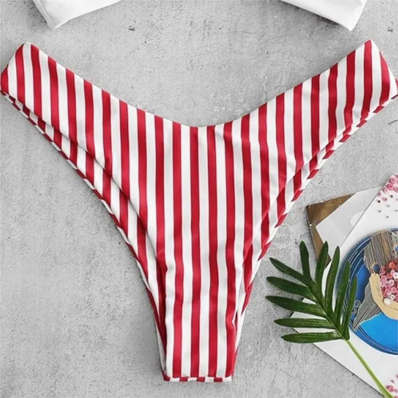 Женский купальник 2024 дешевые полосатые сексуальные комплекты бикини