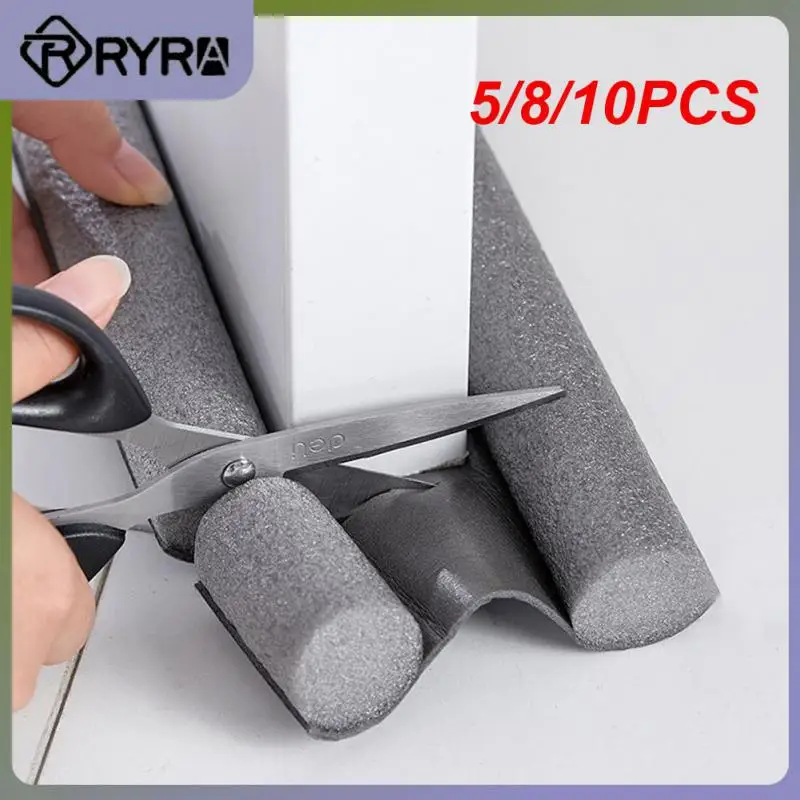

5/8/10PCS 93*10*3cm Dustproof Soundproof Seal Strip Soundproof Door Bottom Seal Strip Double Silicone Rubber