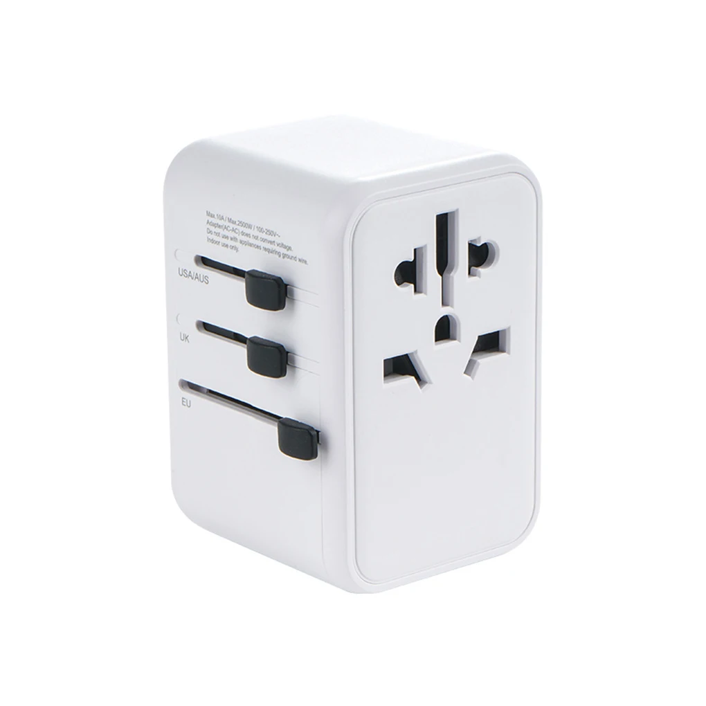

White Portable Recharger For International Travel Suitable For All USB Devices International Travel Adapter For Travel