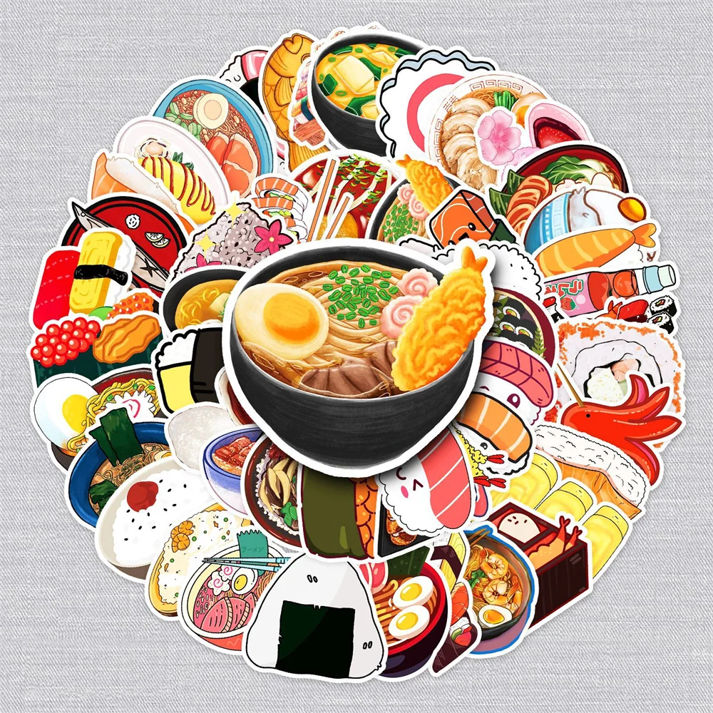 

Стикеры с изображением японской еды, 10/30/50 шт.