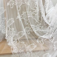 elegant eyelashes lace fabric 3meters a strip wedding dress clothing diy lace