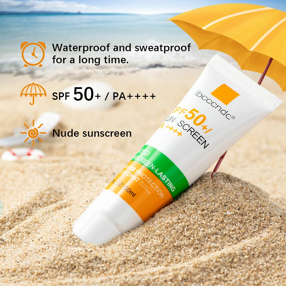 

ibcccndc UV Daily SPF 50 Tinted Sunscreen Moisturizer Face Lotion with Hyaluronic Acid Broad Spectrum Hydrating Non Greasy 50g