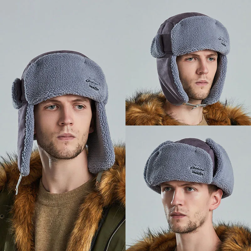 

Мужская зимняя шапка пилота высокого качества, Русская шапка для улицы, женские лыжные толстые шапки-ушанки, шапка, ушанка-ушанка