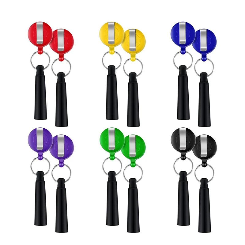

12 PCS Retractable Pencil Holder Carpenter Pencil Holder Key Ring Badge Reel Pen Clip For Carpenter Nurse Teacher