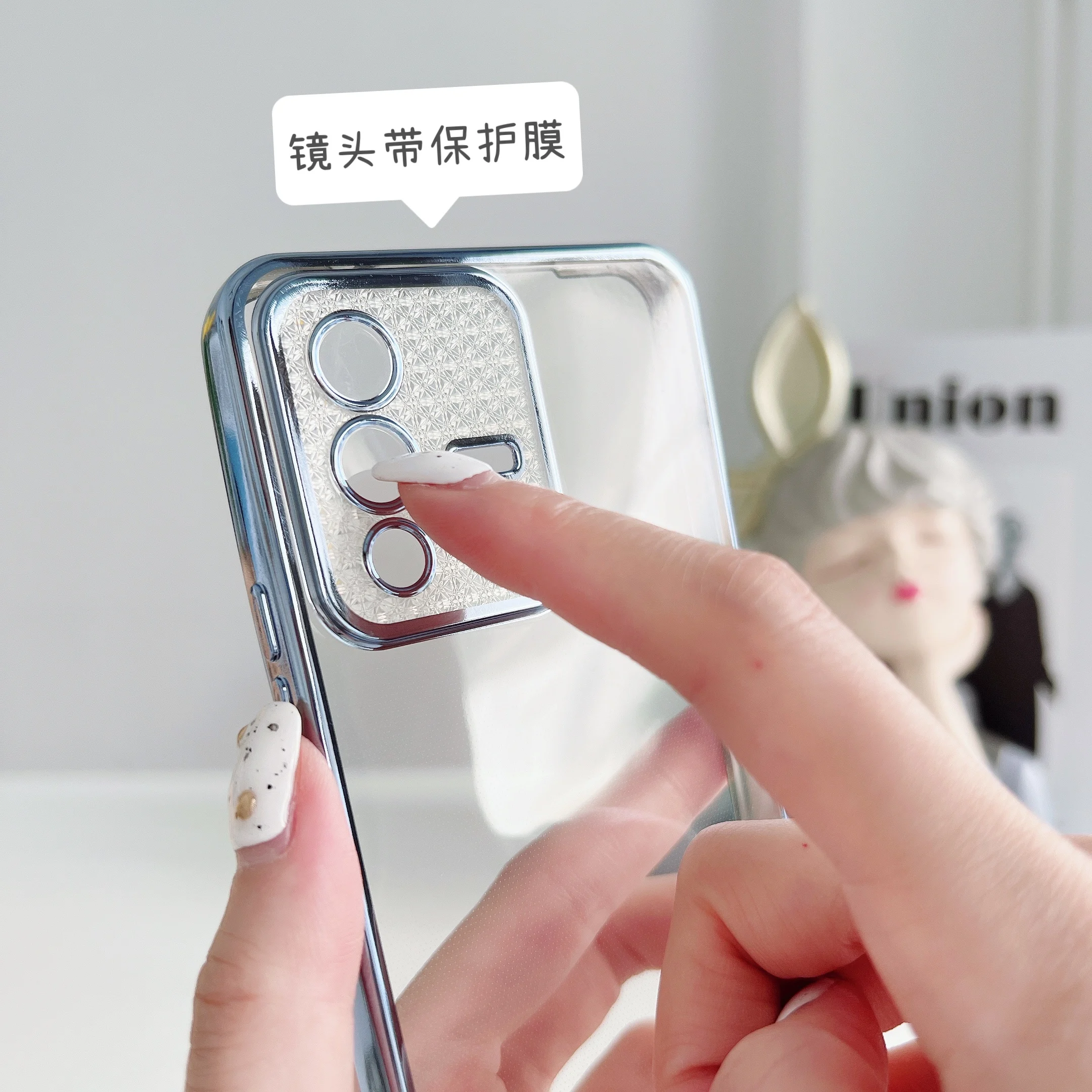 

Luxury HD Transparent Soft Case For VIVO V23 S15 S12 Pro X80 X70 Ultra-thin With Lens Protector For OPPO Reno 8 7 6 Pro Case