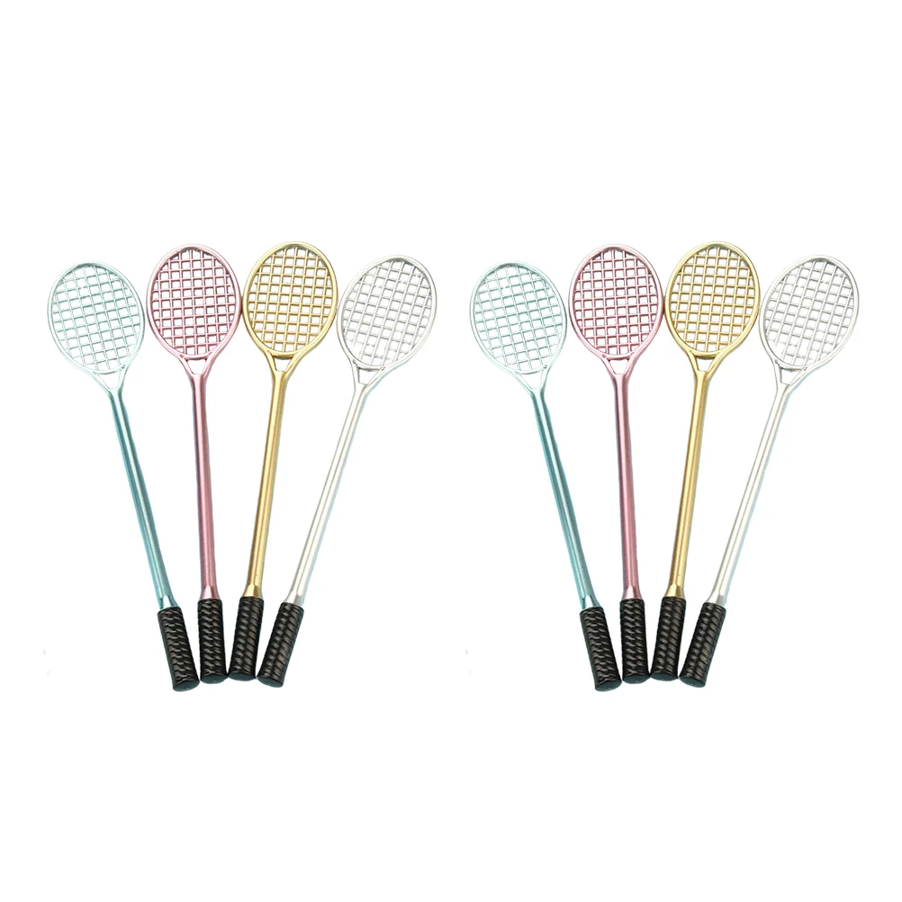 

10 Pcs Fine Point Gel Ink Pens Adorable Tennis Racket Kids Gift Student Stationery Badminton
