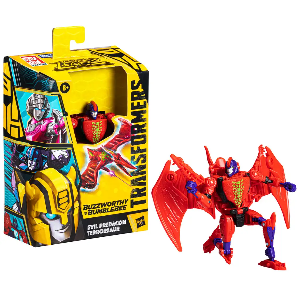 

Original Hasbro Transformers Buzzworthy Bumblebee Legacy Deluxe Evil Predacon Terrorsaur Action Figure Collectible Model Toy