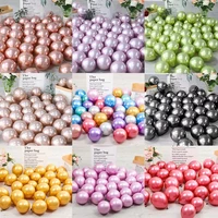 2550pcs 5 inch balloons chrome champagne rose gold lilac black metallic globos wedding birthday party decorations baby shower