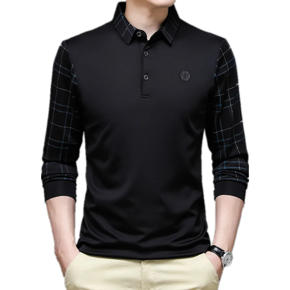 

Men's T-Shirts Business Long Sleeve POLO Shirts Fashion Casual Lapel Tops