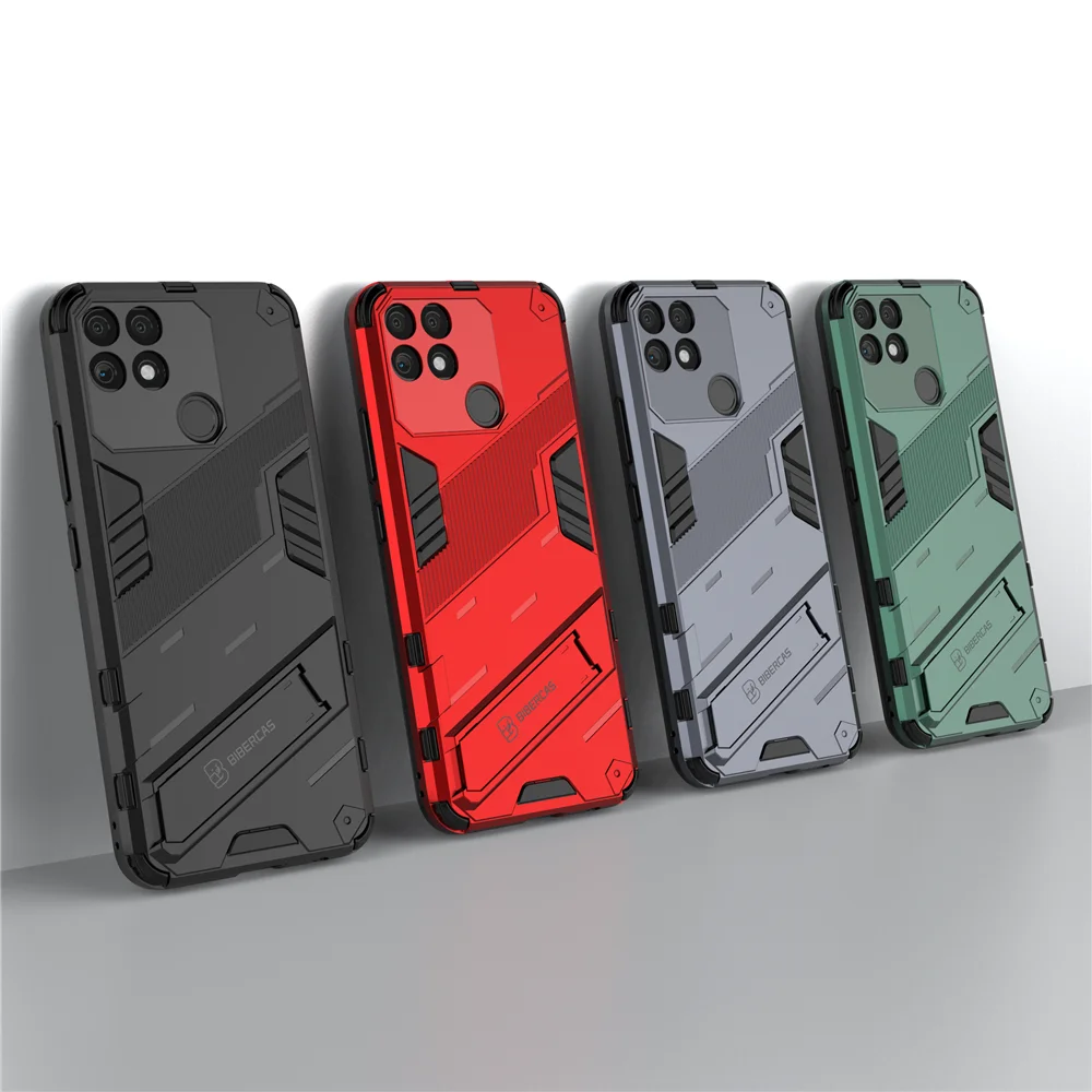 

Narzo 50A Shockproof Case For Realme C21Y C25Y Cover Armor Bracket Hard Back Coque for Oppo Realme Narzo 50A 50i Phone Case
