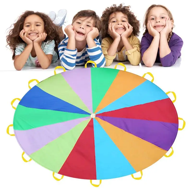

Parachute Toys For Kids Play Parachute Equipment For Elementary School Gymnastics Equipment Outdoor Games For Kids Multicolored