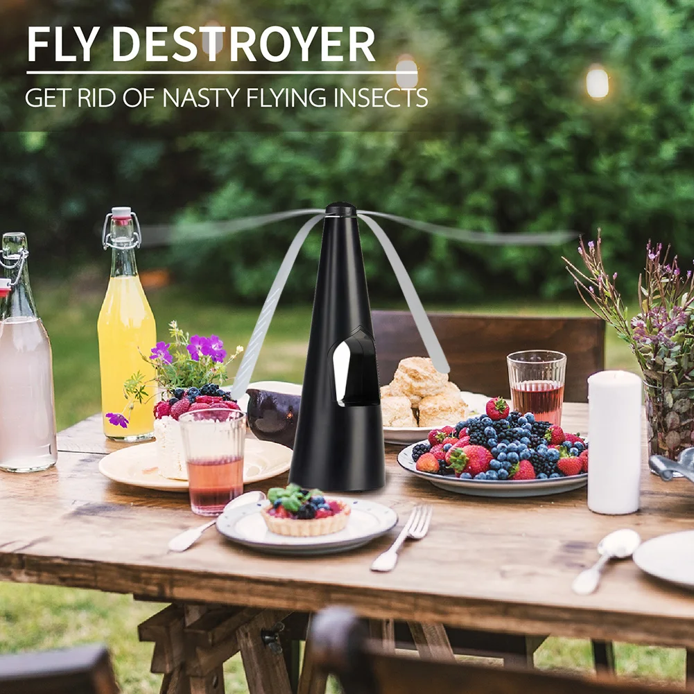 

Fly Repellent Fan Table Food Protector Flies Bugs Away Outdoor Meal Pest Repellent Fly Destroyer Mosquitoes Trap Insect Killer