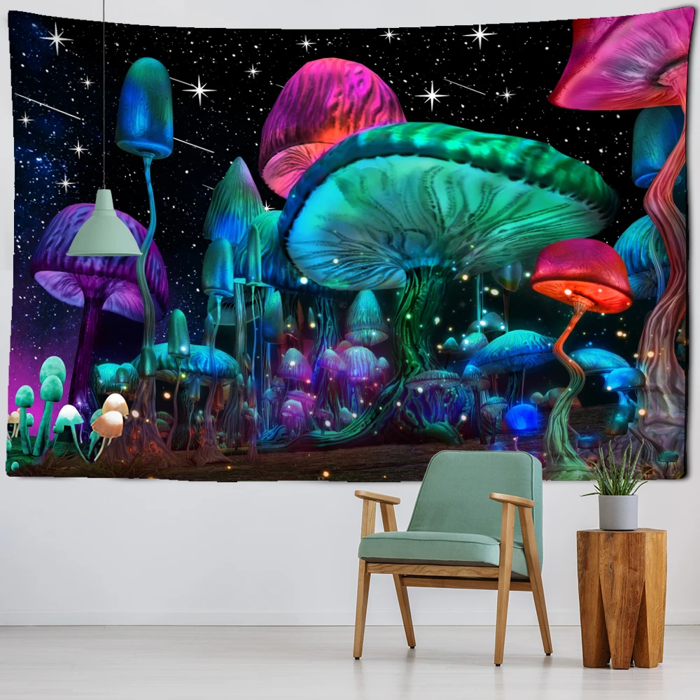 Психоделическое ночное небо звездное искусство настенное украшение в стиле бохо