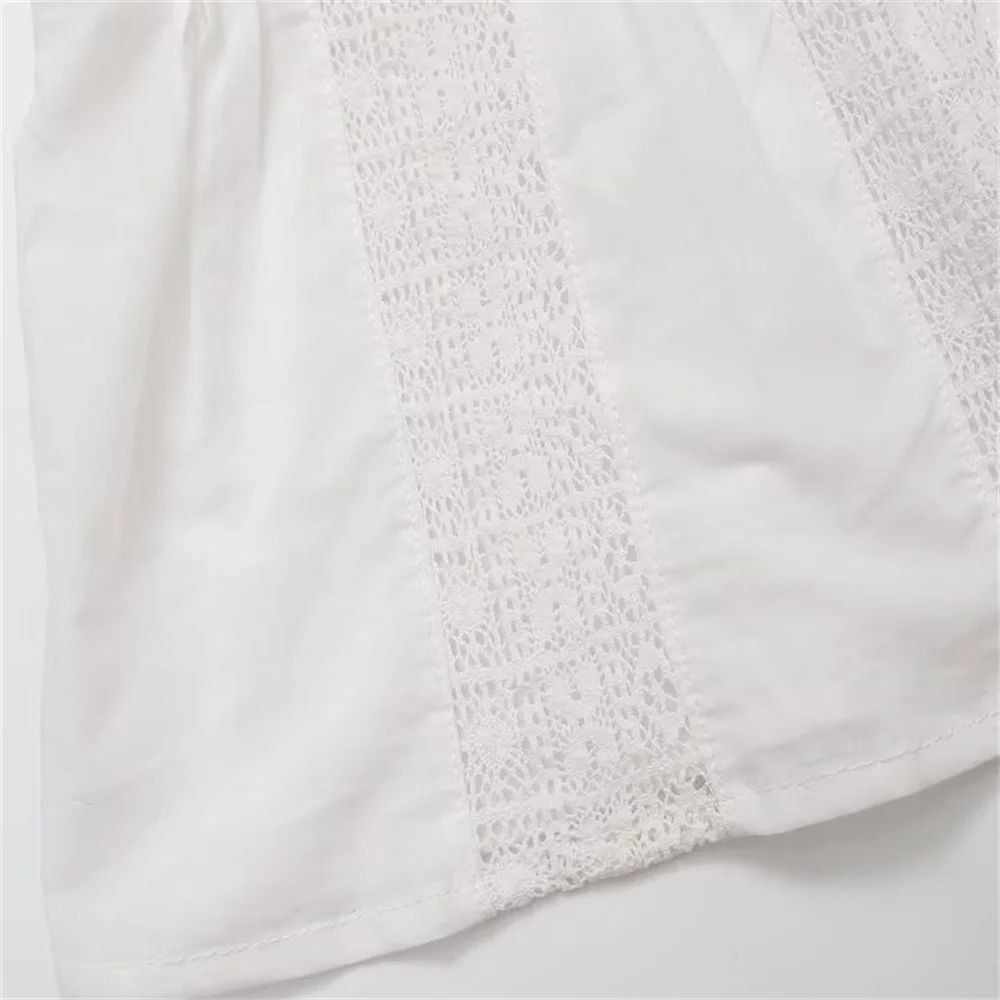 Zach Ailsa женская элегантная белая вязаная свободная повседневная рубашка с