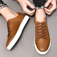 Genuine Leather Casual Shoes Fashion Sneakers British style Cow Leather Men Shoes 1