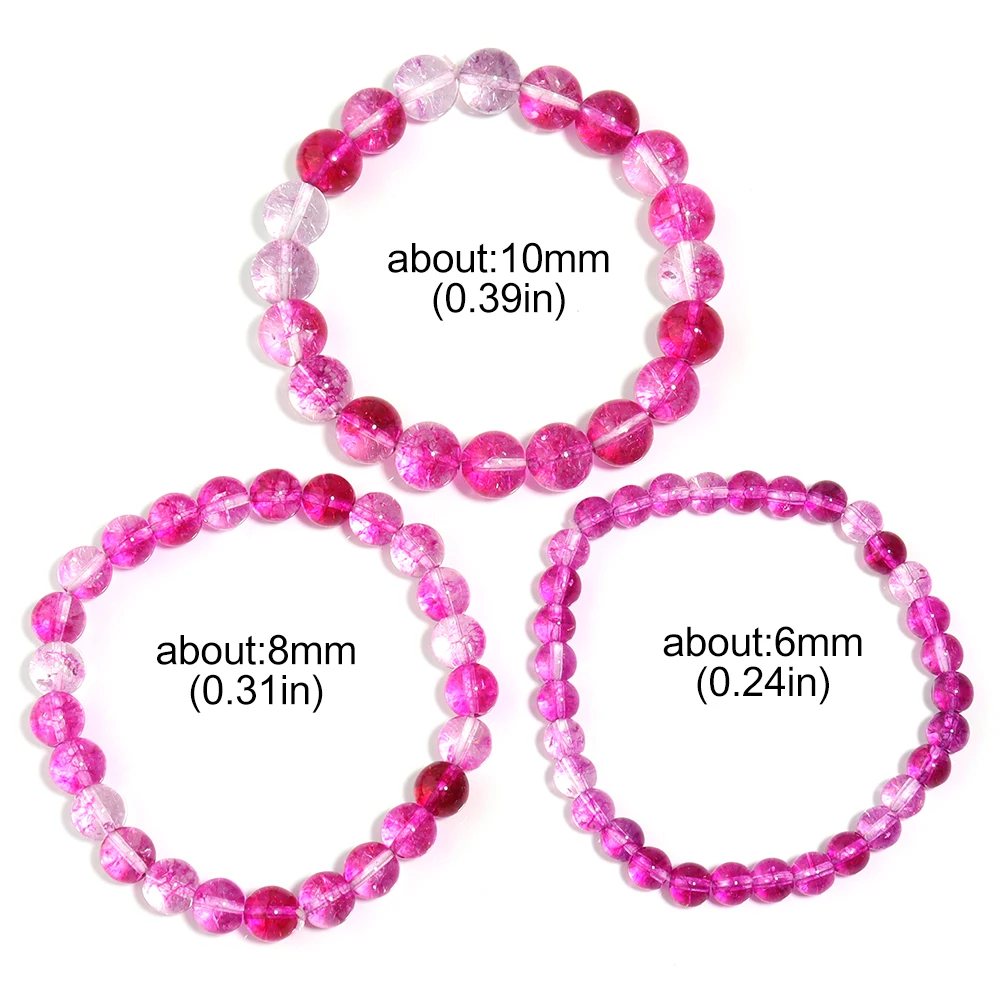 OAIITE оригинальный розовый красный призрак кристалл кварцевый браслет для женщин