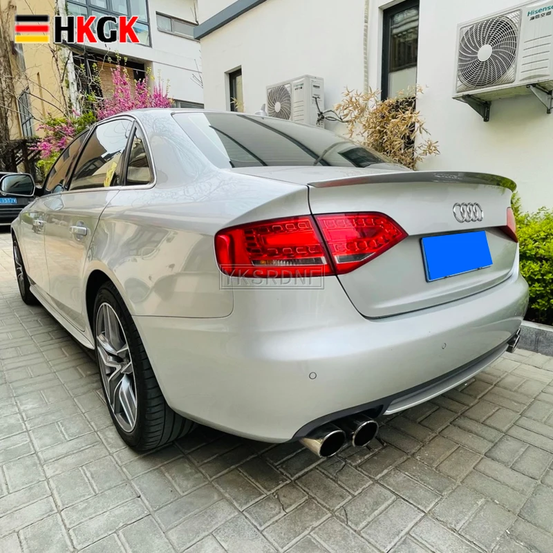 

Спойлер из АБС-пластика для Audi A4 B8 B8.5 2009-2016, Неокрашенный задний спойлер, крыло багажника, крышка багажника, Стайлинг автомобиля