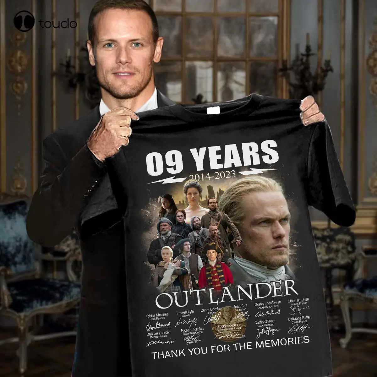 

09 лет 2014 2023 Подпись Outlander спасибо за воспоминания Футболка мужская Рождественский подарок Xs-5Xl уличная одежда