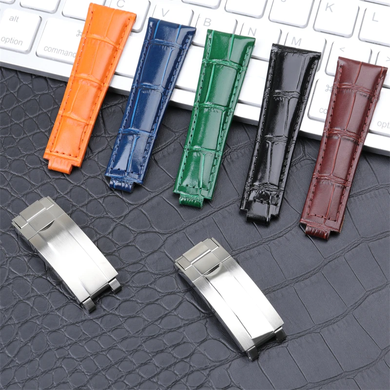 Ремешок для часов 20 мм подходит Rolex ремешок SUBMARINER яхты-Master DAYTONA GMT под крокодиловую