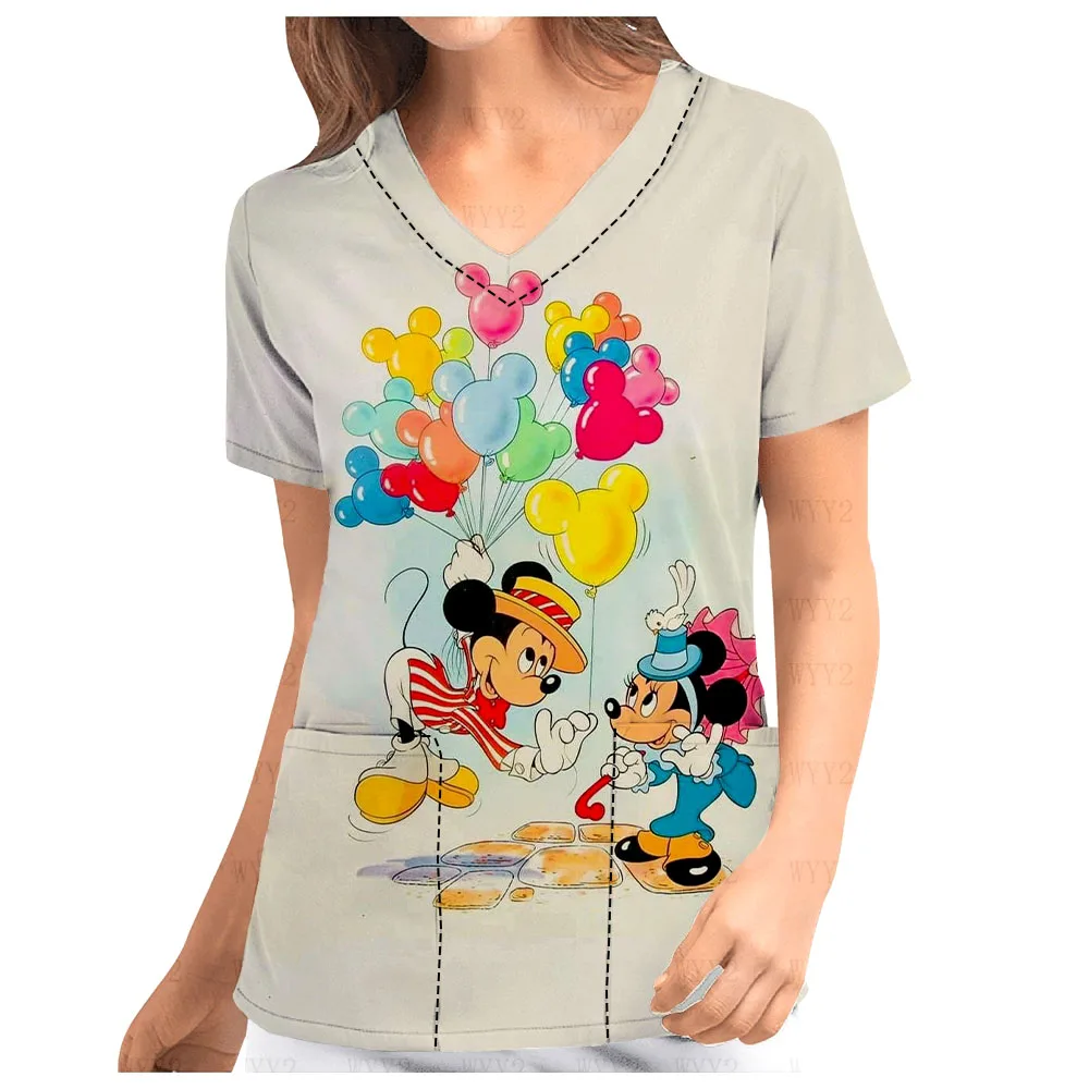 Топ-скраб с v-образным вырезом и принтом Диснея Дональд Дак Дейзи женская рабочая