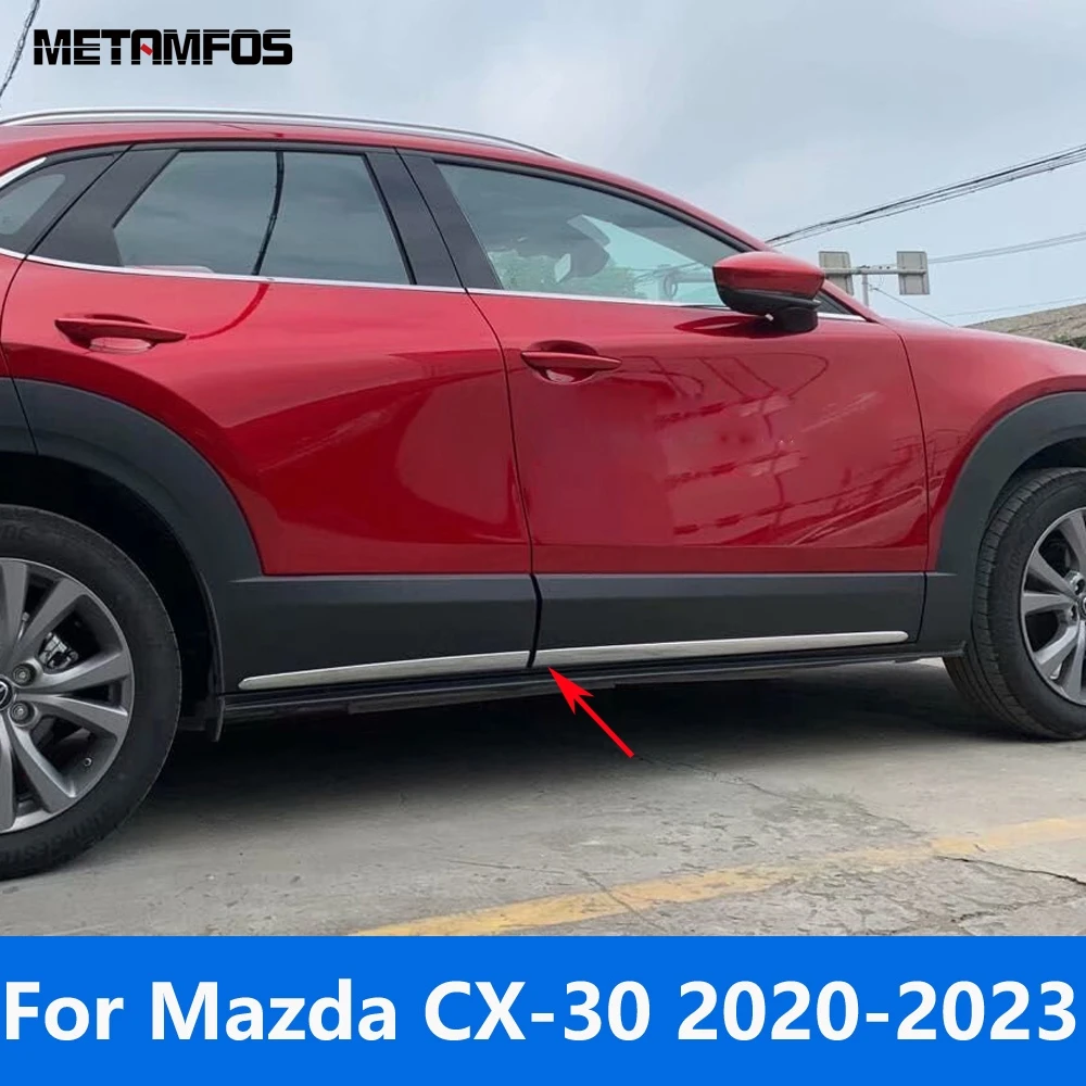 

Для Mazda CX-30 CX30 2020 2021 2022 2023 хром дверь боковая линия полоса кузова молдинг отделка стикер аксессуары автостайлинг