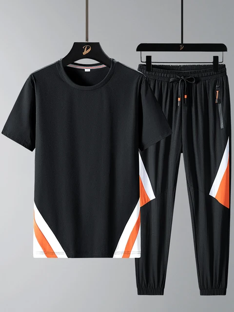 2022 New Men's 2 Piece Sets Plus Size 