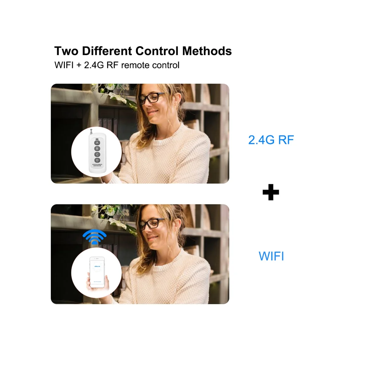 

Smart WiFi Bluetooth Switch Relay Module+Remote 7-32V on Off Controller 4CH 2.4G WiFi Remote for Alexa