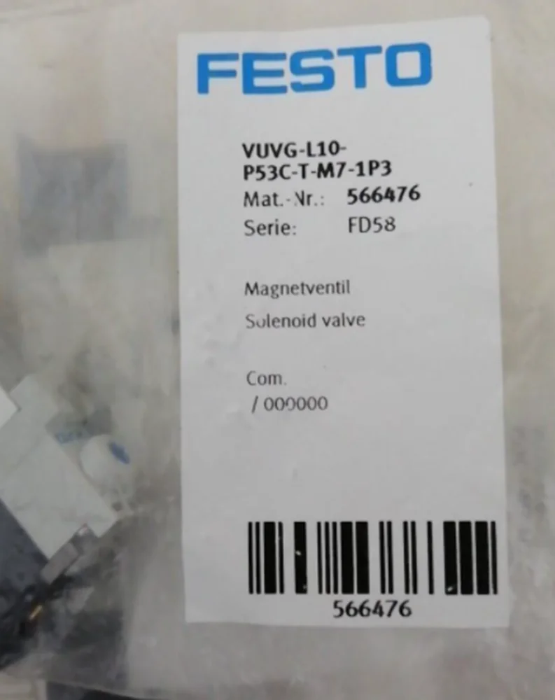 

NEW Festo VUVG-L10-P53C-T-M7-1P3 566476 Solenoid Valve 24VDC