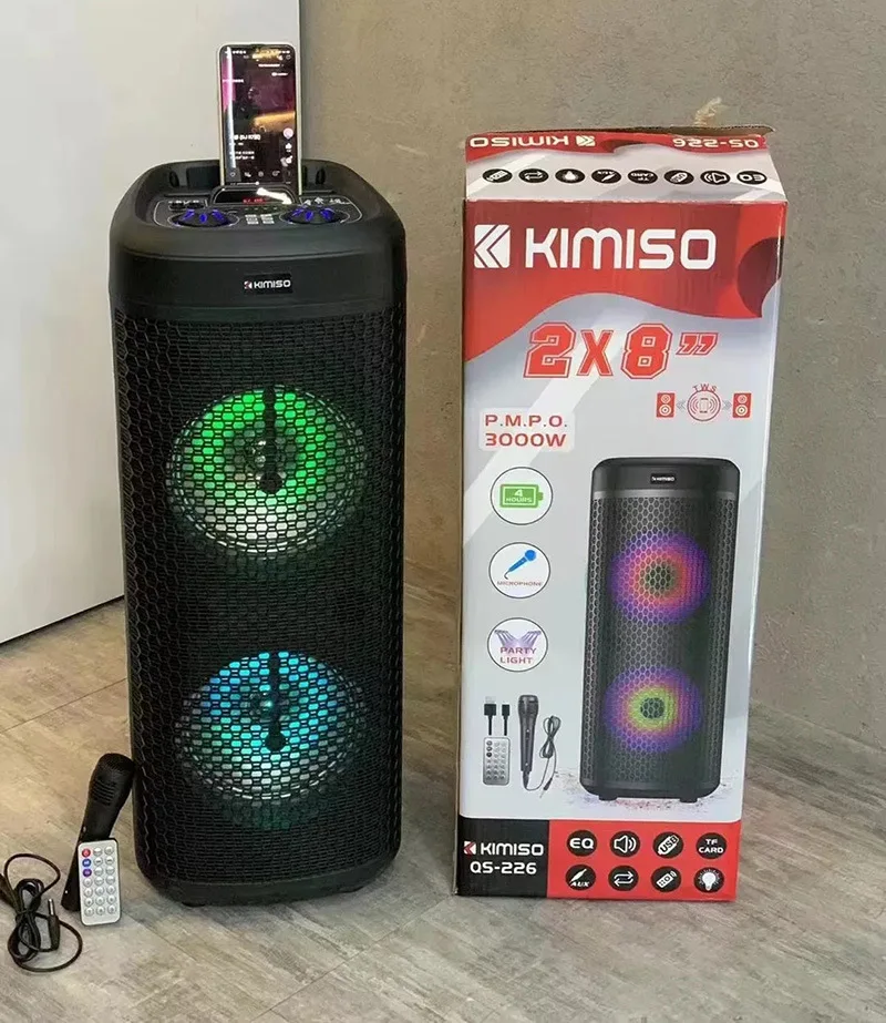 

Портативные беспроводные Bluetooth-колонки с микрофоном, 3000 Вт