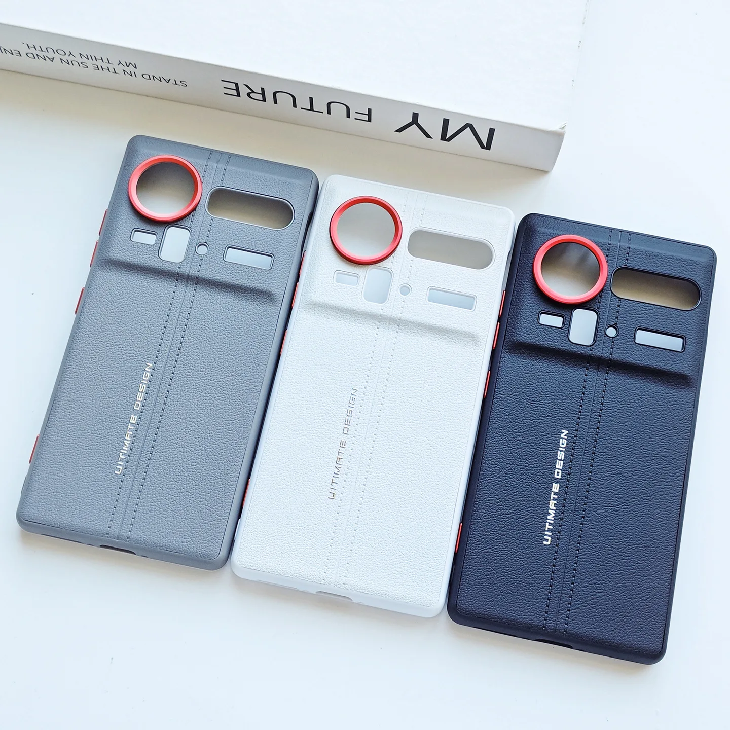 Для ZTE nubia Z80 и Z70 & Z70S Ultra Чехол из искусственной кожи, приятный для кожи, контрастный цвет, рамка для объектива с клавишами, защитная задняя мягкая крышка (art.: 3920d37f5cc5c) - 3920d37f5cc5c