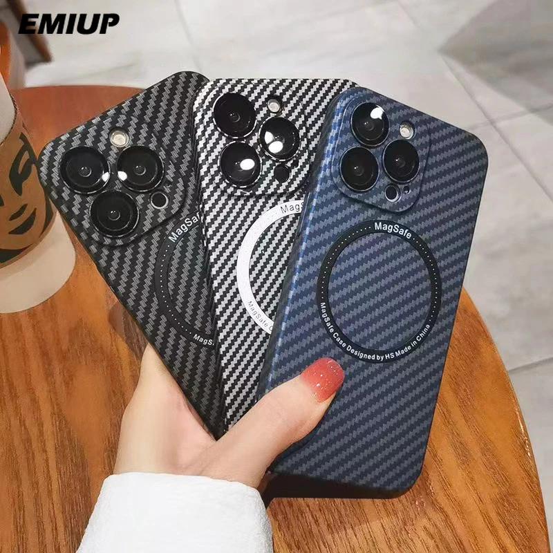 

Тонкий матовый пластиковый чехол из поликарбоната Magsafe, Магнитный чехол для беспроводной зарядки для iPhone 13, 12 Pro, 13 Pro Max, 12 Pro Max, с защитой объе...