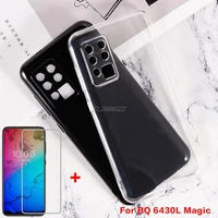 camera protection fitted case for bq 6430l magic transparent phone case silicone tempered glass for bq 6430l magic cases vetro